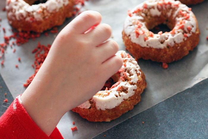 decorating dog donuts
